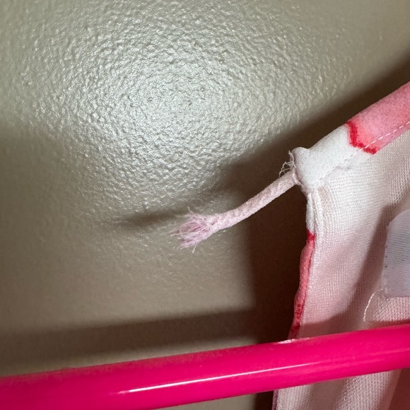 Calvin Klein Shift Dress Print Red Pink Purple Lined Sleeveless Keyhole - Picture 5 of 5